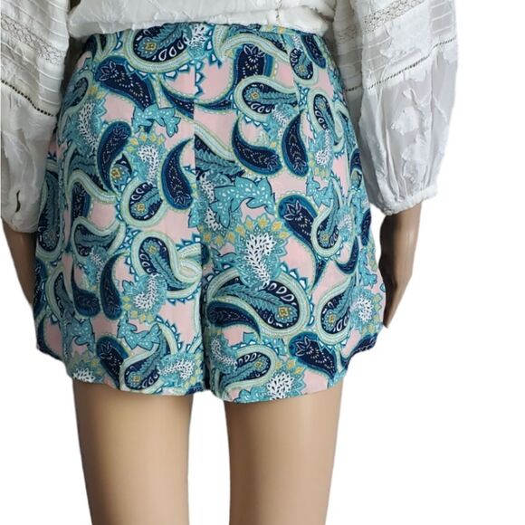 Show Me Your Mumu Pink & Blue Wrap Shorts - Picture 2 of 6